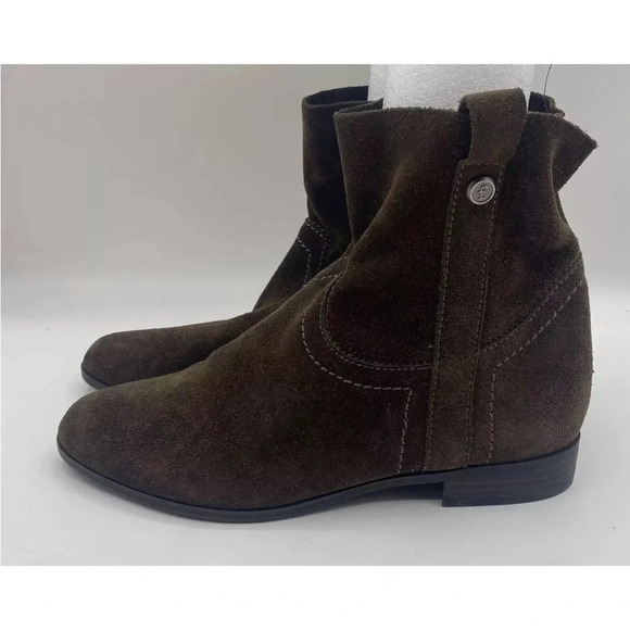 Frye and Co. Sarah Shortie Brown Suede Ankle Boots Booties Womens Size 7 (27) - Picture 4 of 8